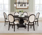 Twyla 7-piece Round Wood Dining Room Table Set Dark Cocoa