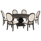 Twyla 7-piece Round Wood Dining Room Table Set Dark Cocoa