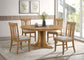 Hartville 5-piece Round Dining Table Set Natural Light Brown