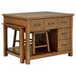 Mayfair 3-piece Kitchen Island with Extension Table Dark Oak