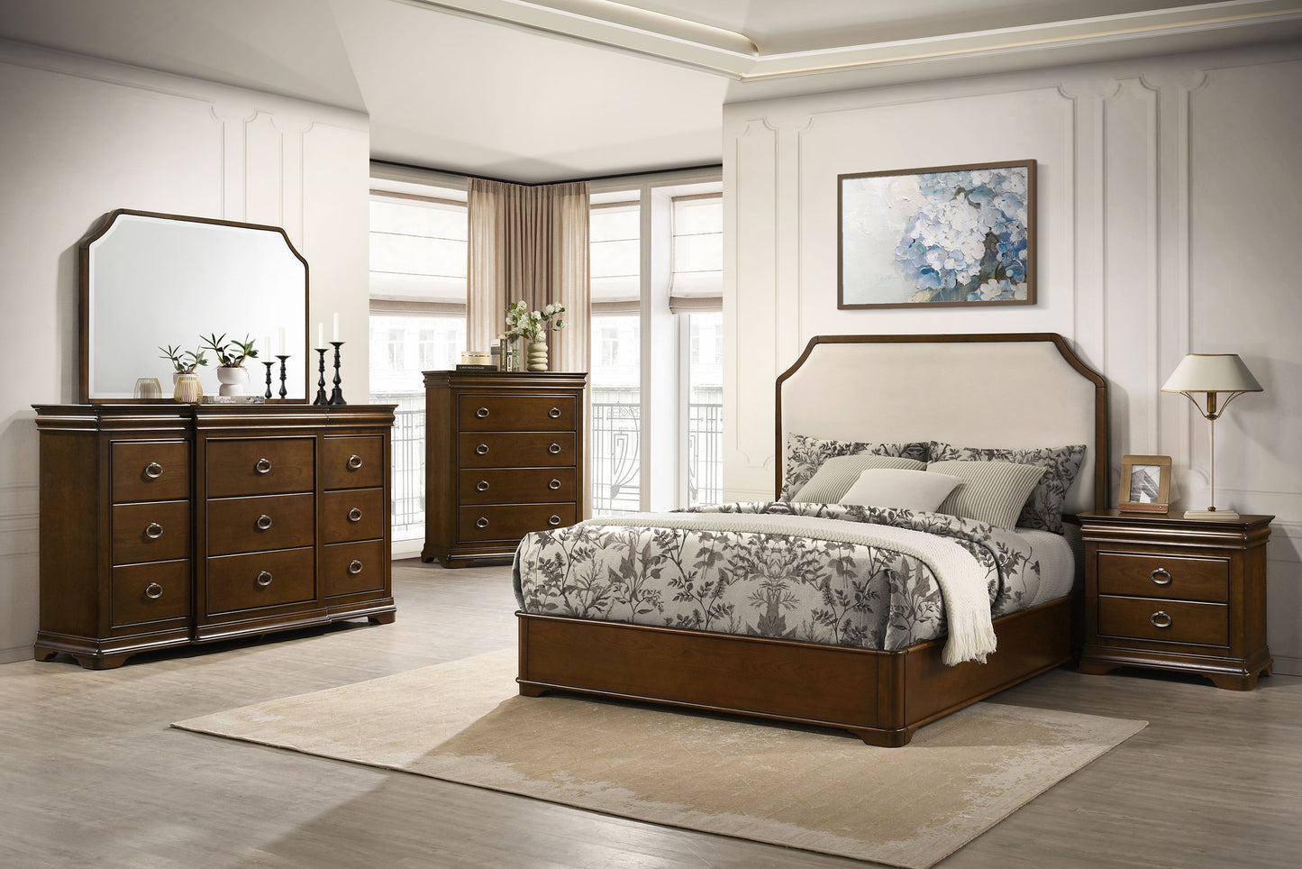 Garland 5-piece Queen Bedroom Set Brown Cherry