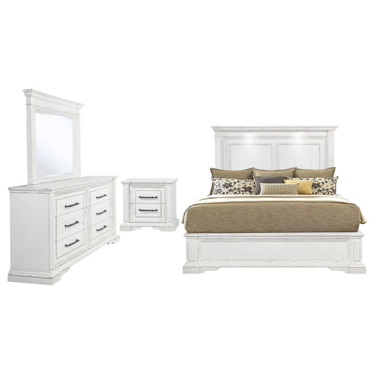 McKinney 4-piece Queen Bedroom Set Vintage White