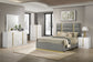 Ines 5-piece Queen Bedroom Set Grey and White High Gloss