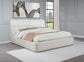 Nollet 48-inch Upholstered California King Platform Bed Cream
