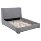 Rennes Upholstered Eastern King Wingback Platform Bed Grey