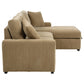 Pastrana Upholstered Sleeper Sectional Sofa RAF Chaise Camel