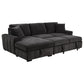 Pastrana Upholstered Sleeper Sectional Sofa LAF Chaise Grey
