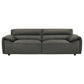 Buxton Top Grain Leather Upholstered Sofa Graphite
