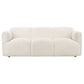 Dorset Fabric Upholstered Round Track Arm Sofa White