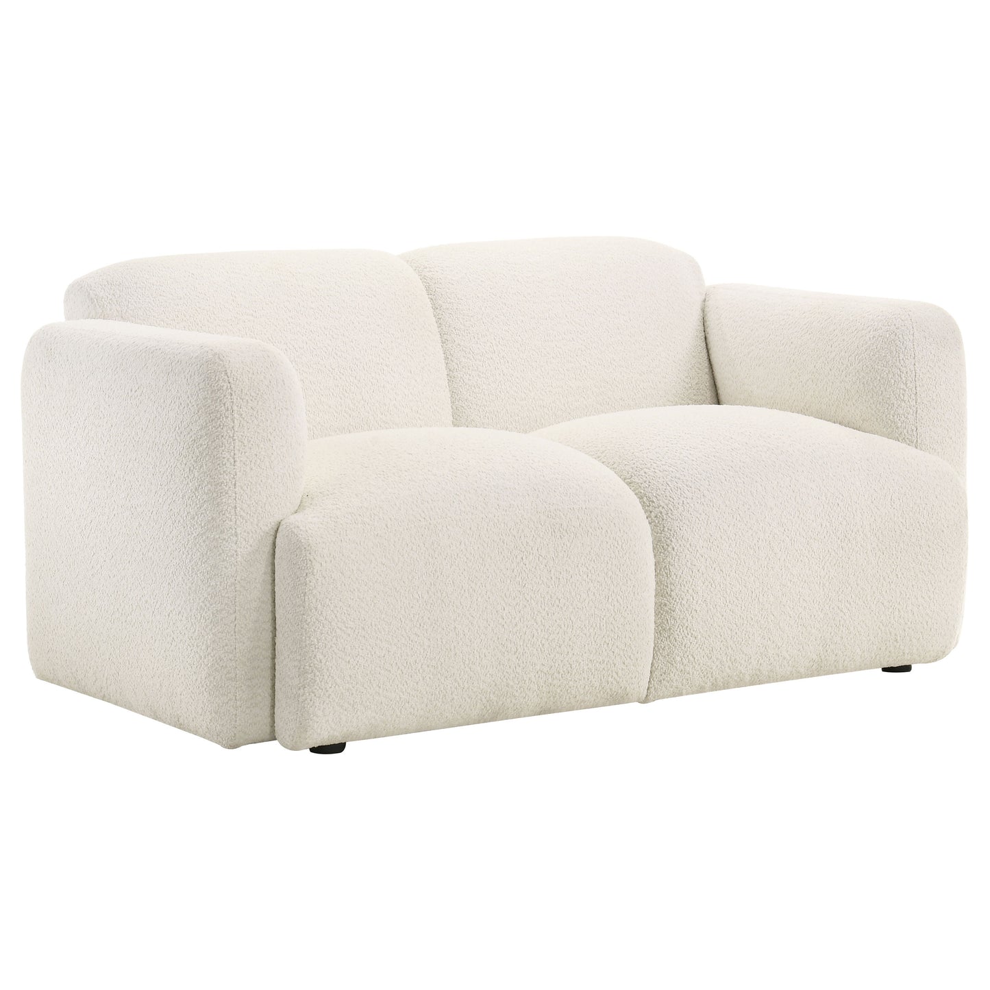 Dorset 3-piece Upholstered Round Track Arm Sofa Set White