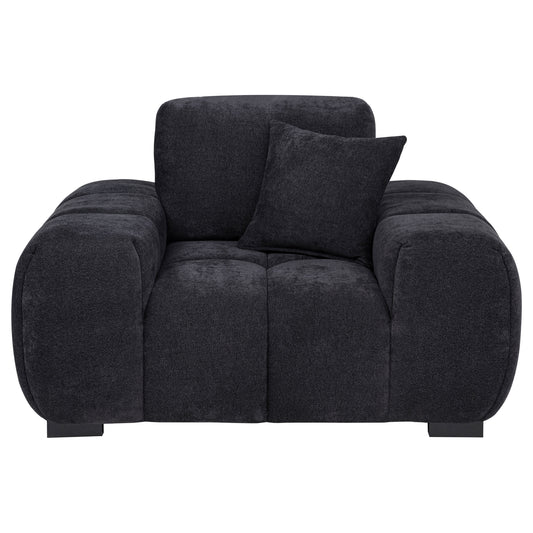 Octavia Upholstered Track Arm Accent Chair Black