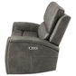 Brickston Triple Power Reclining Loveseat Charcoal