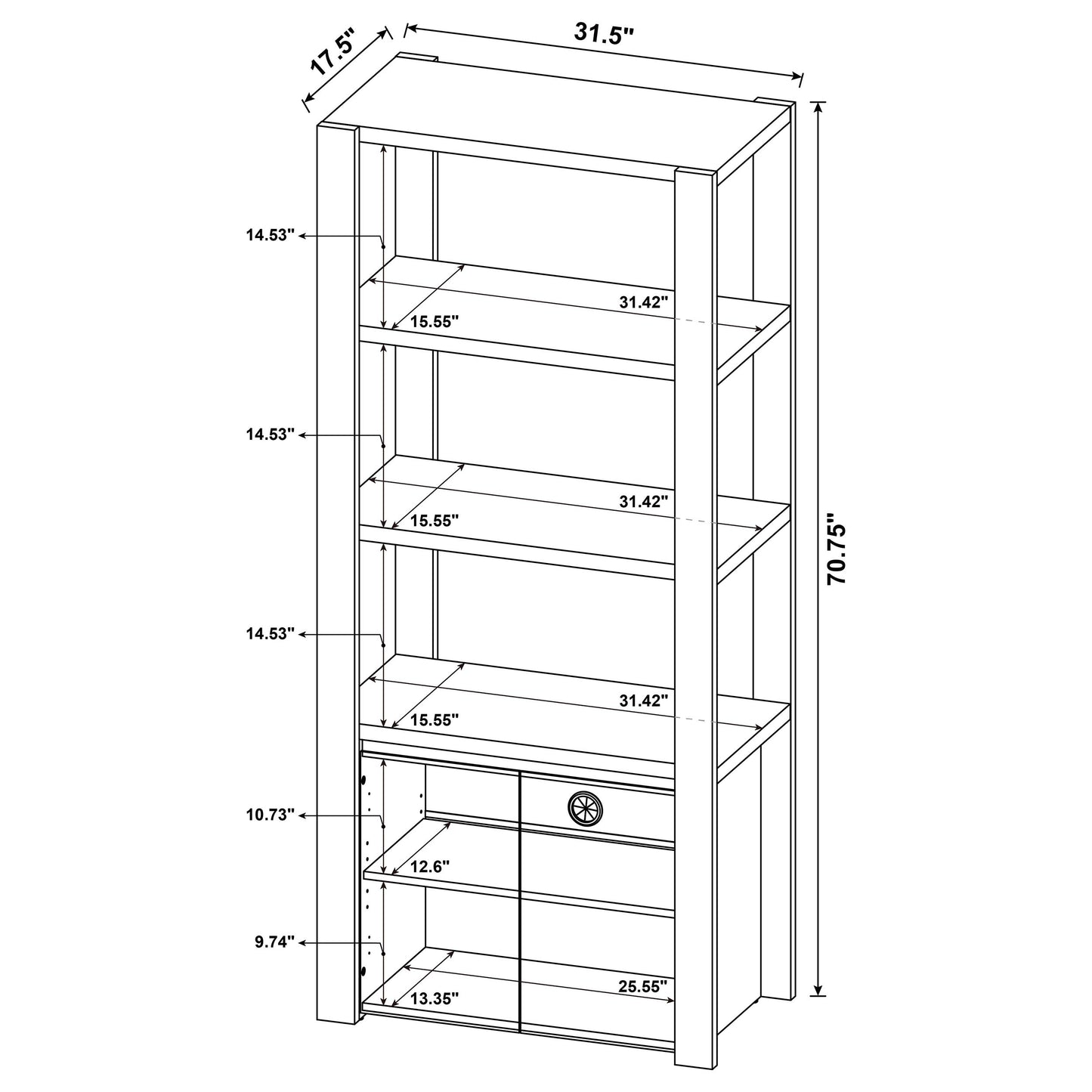 Laurelton 3-piece Entertainment Center TV Stand Light Oak