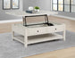 Payne 48-inch Mobile Lift Top Coffee Table Distressed White