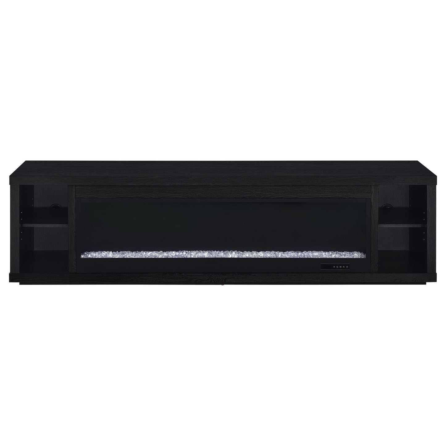Deiter 79-inch TV Stand Fireplace Media Console Black