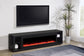 Deiter 79-inch TV Stand Fireplace Media Console Black