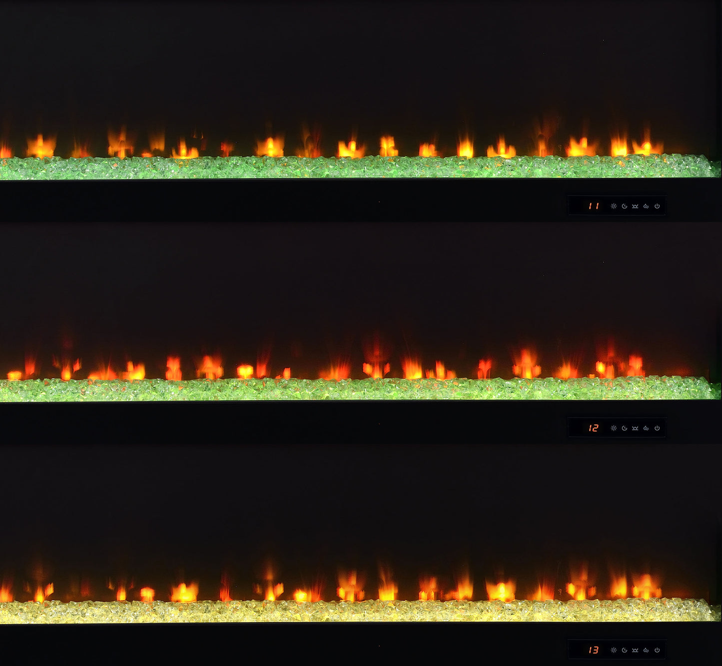 Deiter 79-inch TV Stand Fireplace Media Console Black