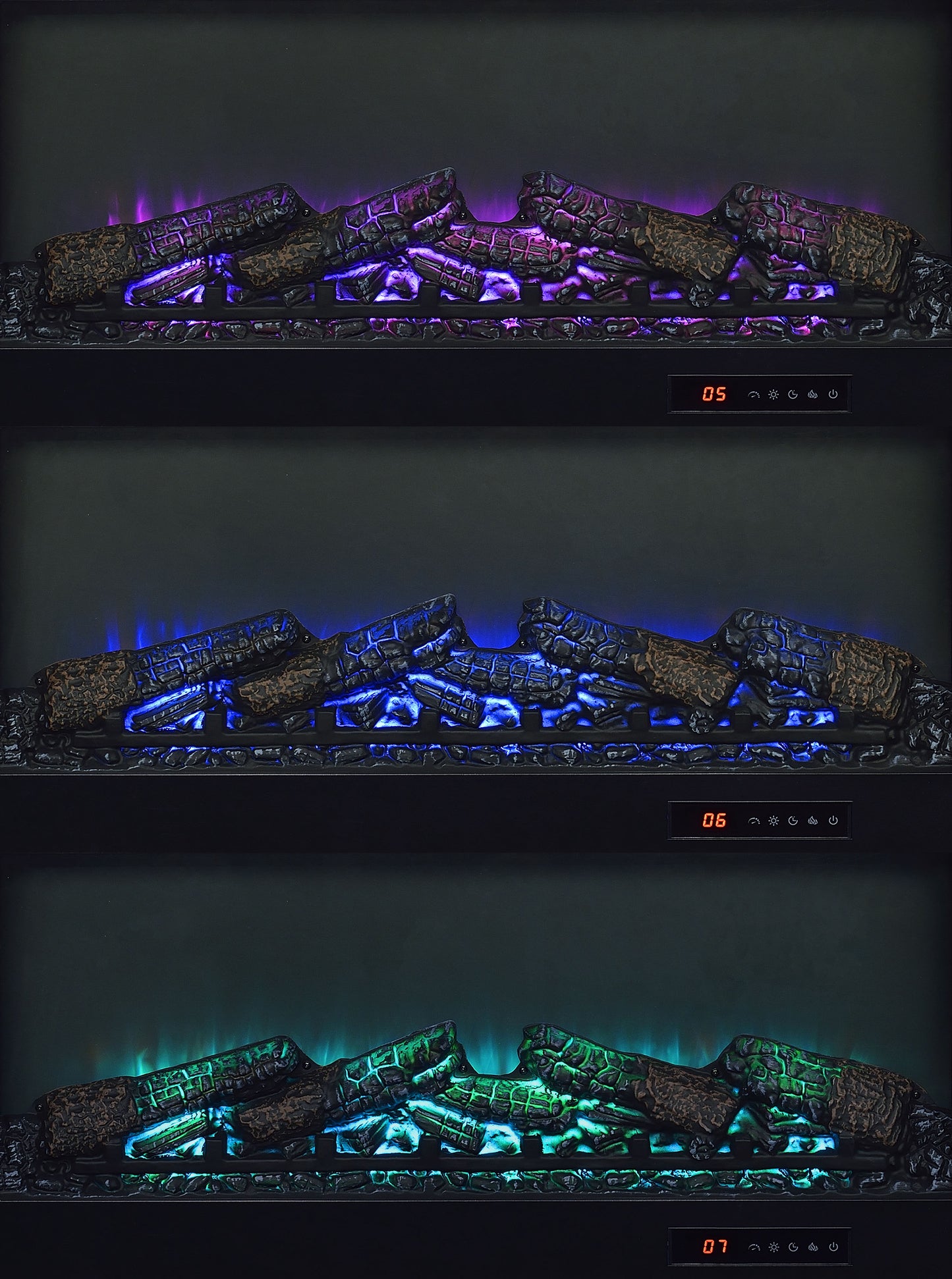 Fuller 60-inch 2-door TV Stand Fireplace Media Console Mango