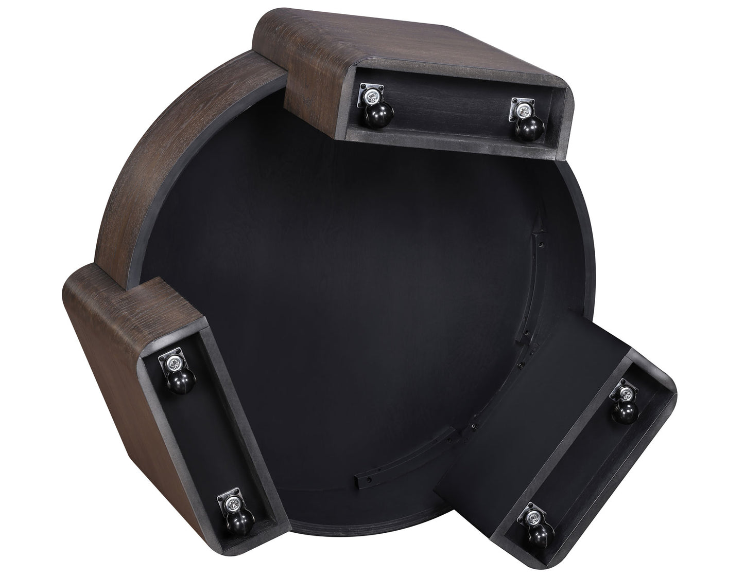 Salina Round Castered 3-Piece Table Set