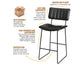 Tribeca 30″ Commercial Grade Bar Stool, Black