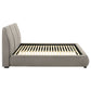 Mokena 46-inch Upholstered California King Platform Bed Taupe