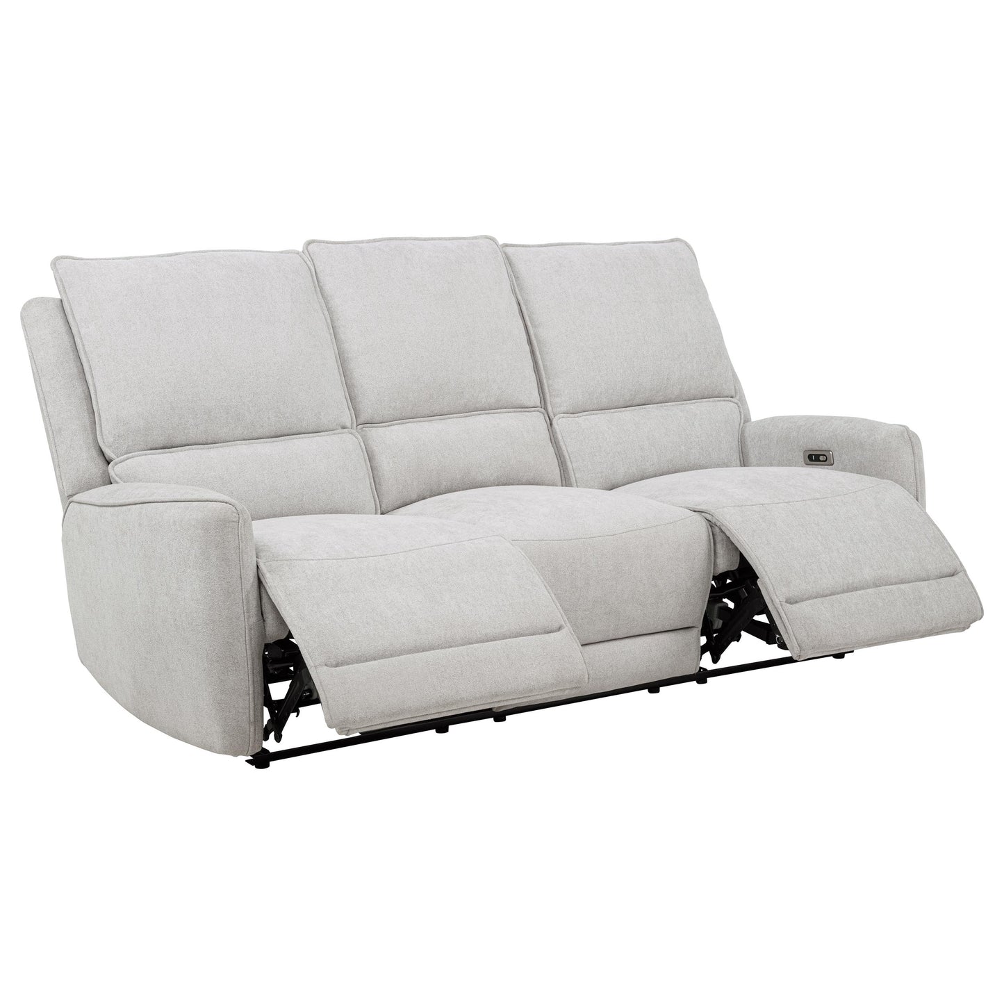 Sylmar 2-piece Chenille Power Reclining Sofa Set Dove Grey