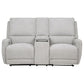 Sylmar Chenille Upholstered Power Reclining Loveseat Dove Grey