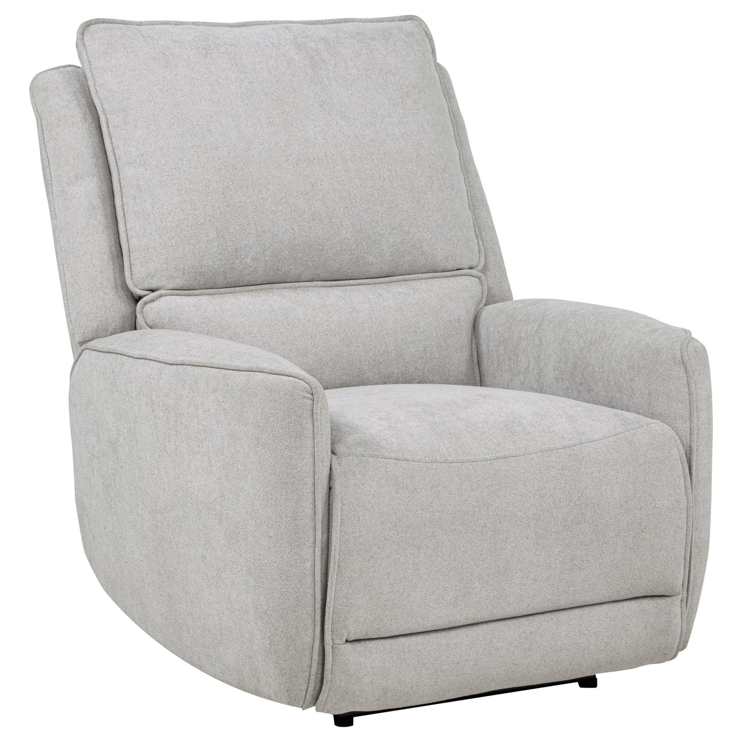 Sylmar Chenille Upholstered Power Recliner Dove Grey