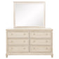 Pembroke 6-drawer Bedroom Dresser with Mirror Washed Oak