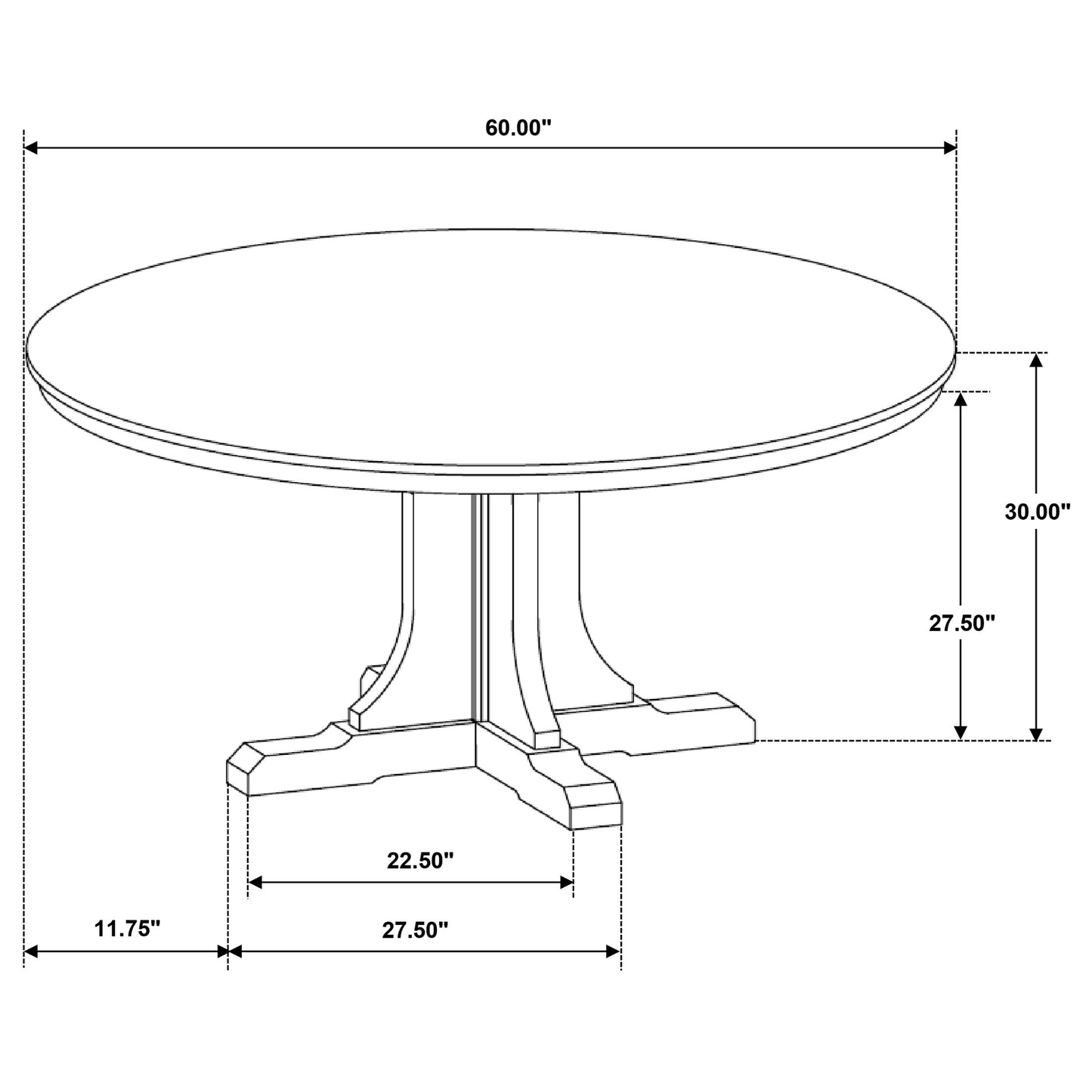Hartville 5-piece Round Dining Table Set Natural Light Brown