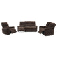 Navarro 3-piece Upholstered Reclining Sofa Set Dark Brown