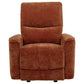 Navarro Chenille Upholstered Glider Recliner Burnt Orange