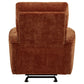 Navarro Chenille Upholstered Glider Recliner Burnt Orange