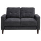 Bowen II 2-piece Upholstered Track Arm Sofa Set Steel Grey