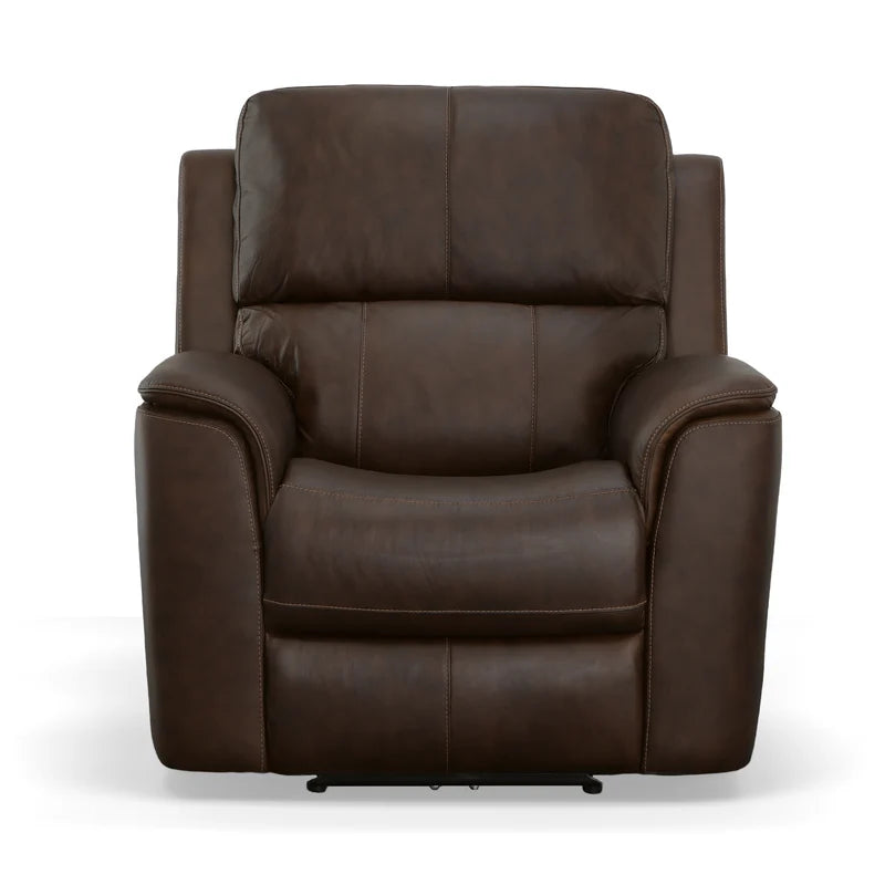 Henry Leather Power Recliner with Power Headrest & Lumbar