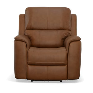 Henry Leather Power Recliner with Power Headrest & Lumbar