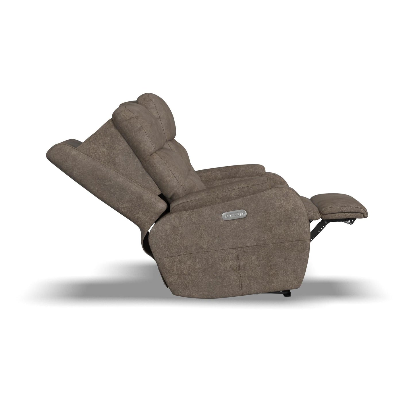 Strait Leather Power Reclining Loveseat with Power Headrests
