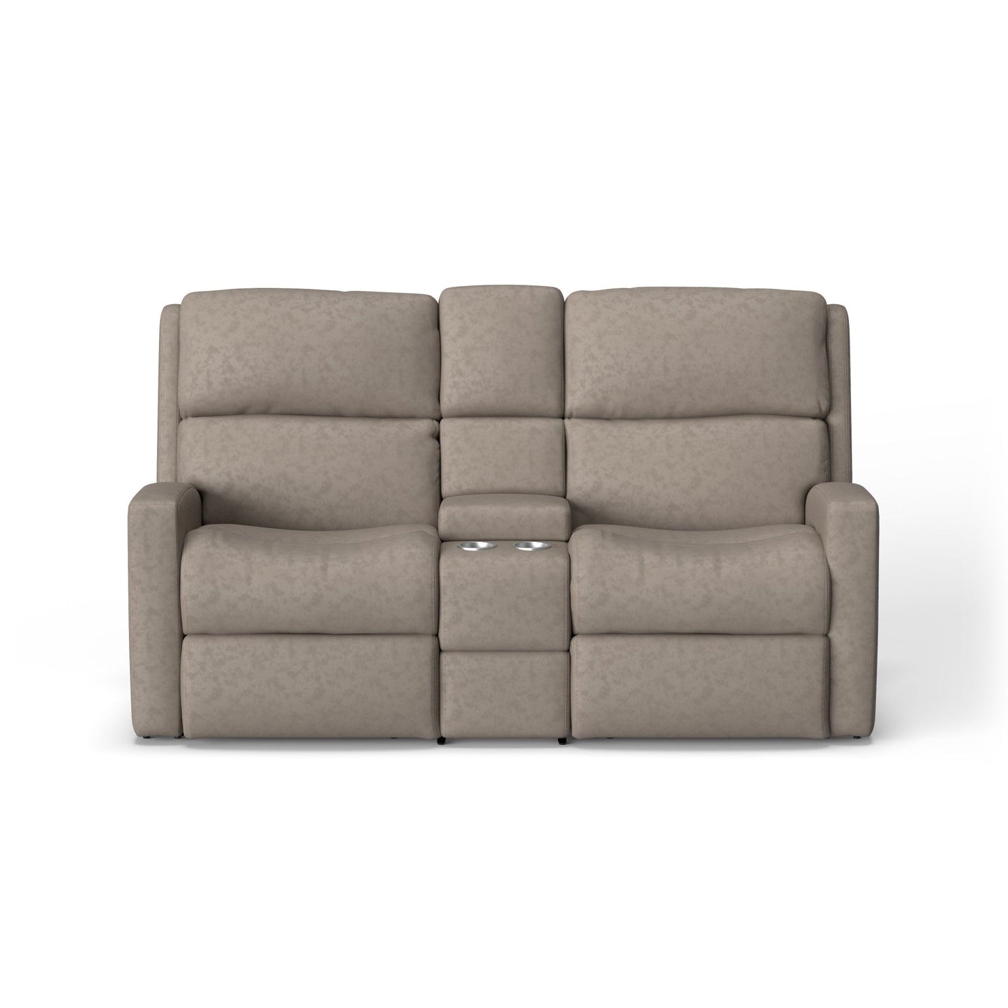Catalina Leather Power Reclining Loveseat with Console & Power Headrests