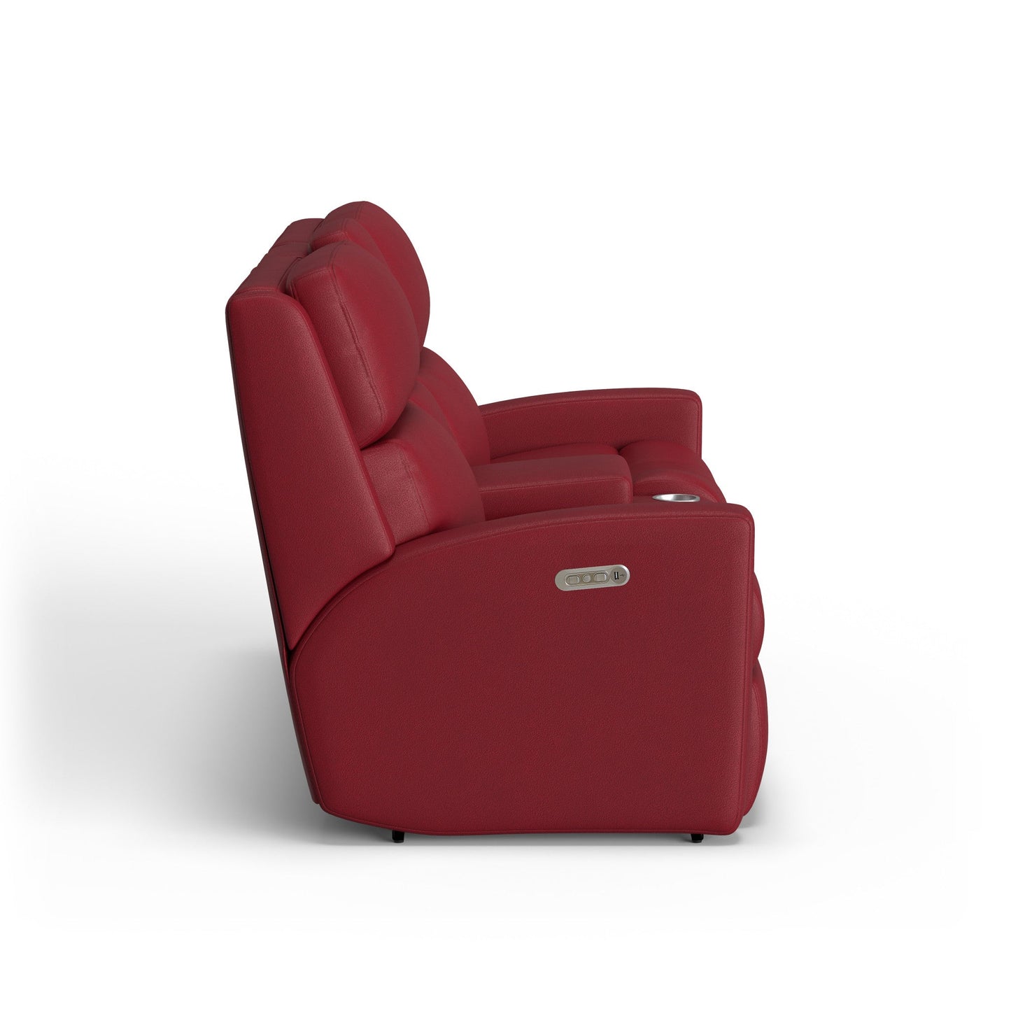 Catalina Leather Power Reclining Loveseat with Console & Power Headrests