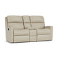 Catalina Leather Reclining Loveseat with Console