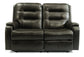 Arlo Leather Power Reclining Loveseat with Power Headrests & Lumbar