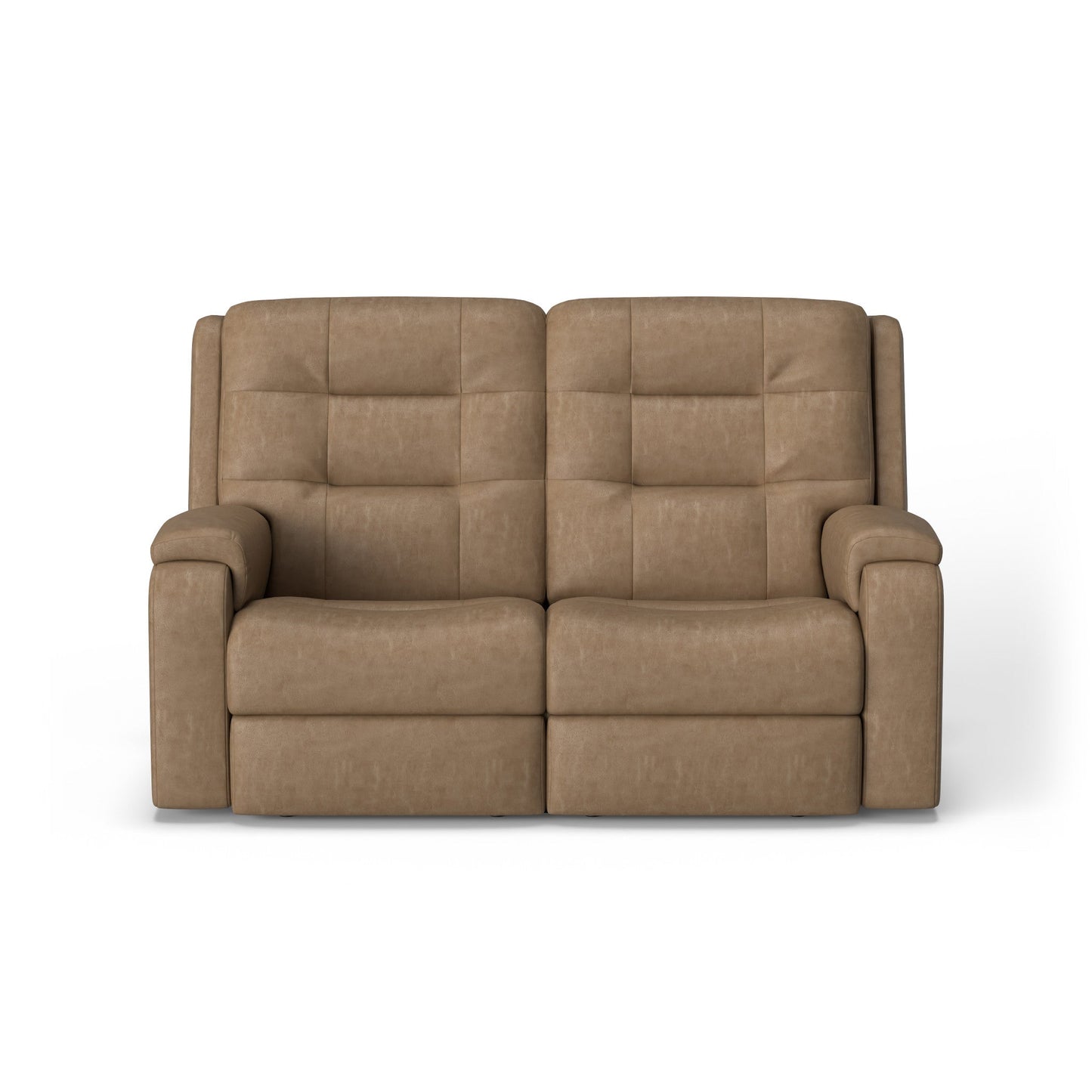 Arlo Leather Power Reclining Loveseat with Power Headrests & Lumbar