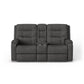 Arlo Leather Power Reclining Loveseat with Console & Power Headrests & Lumbar