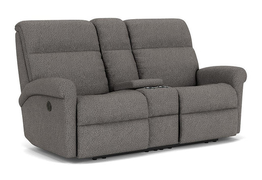 Davis Fabric Power Reclining Loveseat with Console