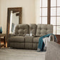 Devon Fabric Reclining Loveseat with Console