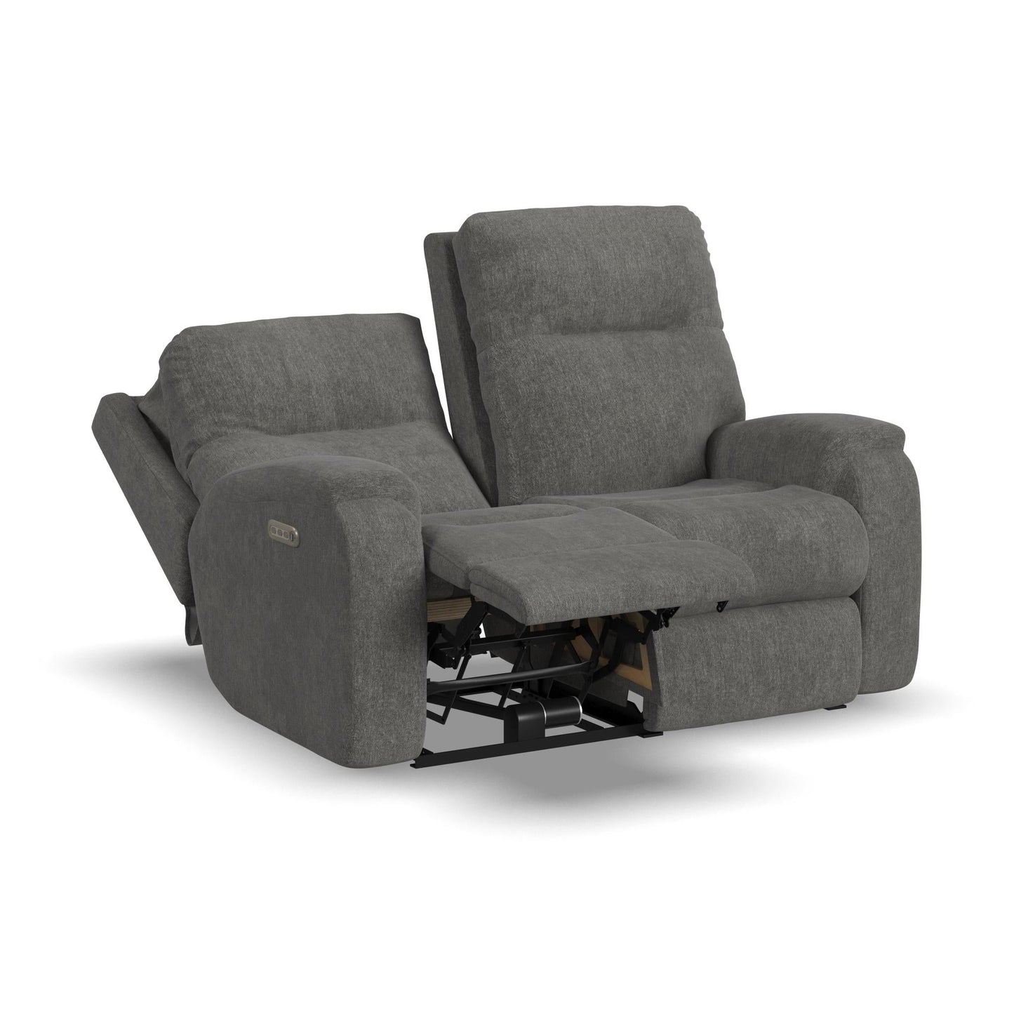 Penn Fabric Power Reclining Loveseat with Power Headrests & Lumbar