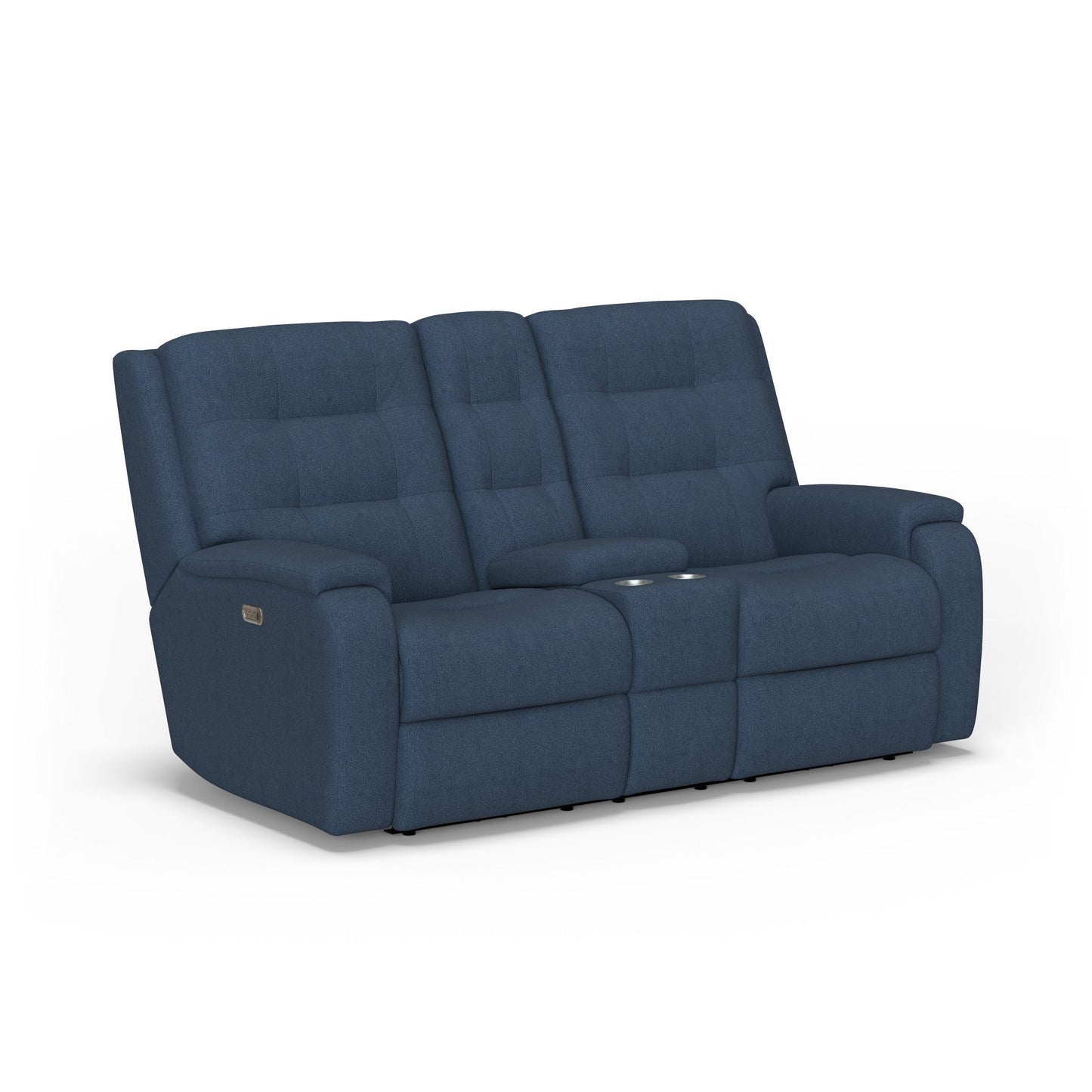 Arlo Fabric Power Reclining Loveseat with Console & Power Headrests & Lumbar