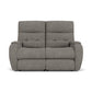 Strait Fabric Power Reclining Loveseat with Power Headrests