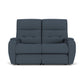 Strait Fabric Power Reclining Loveseat with Power Headrests