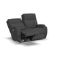 Strait Fabric Power Reclining Loveseat with Power Headrests